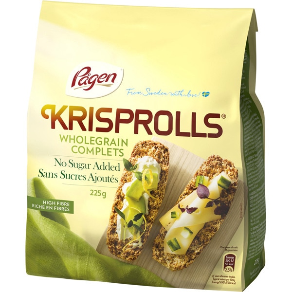 KRISPROLLS INTEGRALES SIN AZUCAR 225 G