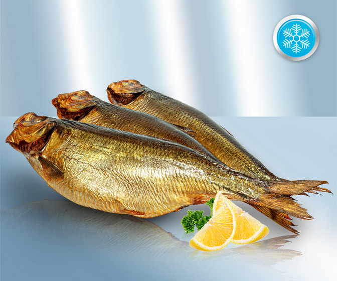 Herring with head, ungutted, cold-smoked, frozen, ca.3000g/Сельдь с головой, не потрошеная, холодного копчения, замороженная, ca.3000г 