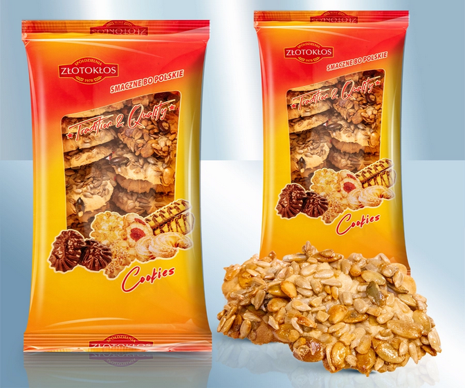 Biscuits with sunflower seeds and pumpkin seeds, 350g/Печенье с семечками подсолнуха и тыквенными семечками, 350g