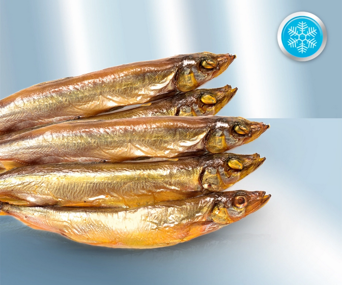 Capelin salted, smoked, ca.4000g/Мойва соленая, копченая, ca.4000г 