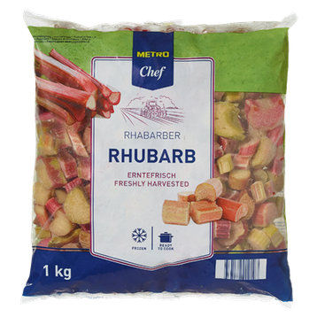 METRO Chef Rhabarber bissfest, tiefgefroren - 1 kg Beutel
