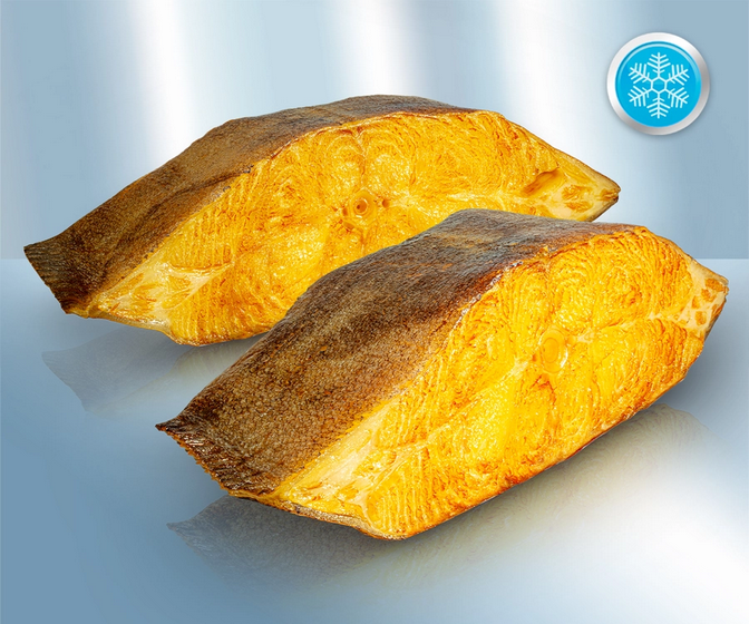 Greenland halibut steak, cold-smoked, frozen, ca.4000g/Стейк чёрного палтуса, холодного копчения, замороженный, ca.4000г 