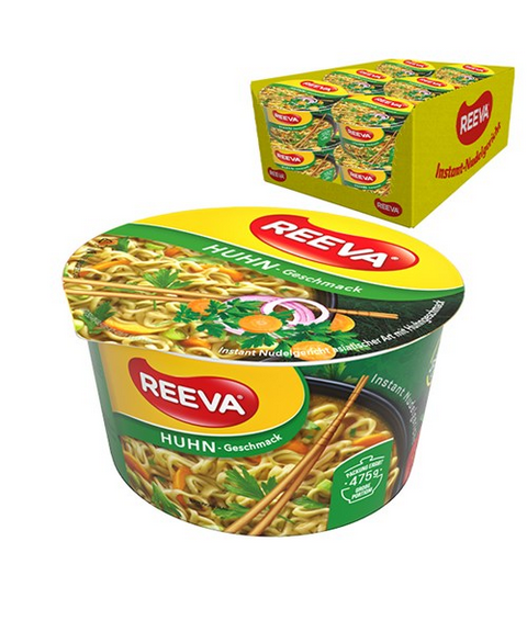 Reeva Instant Nudeln asiat.Art Huhngeschmack BigCup 75g - Лапша со вкусом курицы 75г Reeva