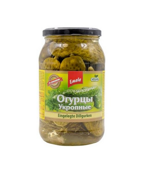 Emelja Gurken mit Dill 900ml Ulan U - Огурцы с укропом 900мл Emelja
