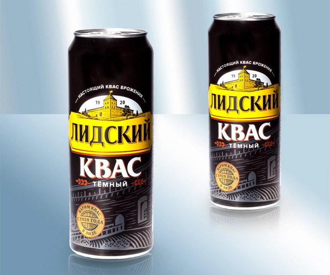 Malt drink partially fermented, 450ml/Квас "Лидский Темный", 450мл