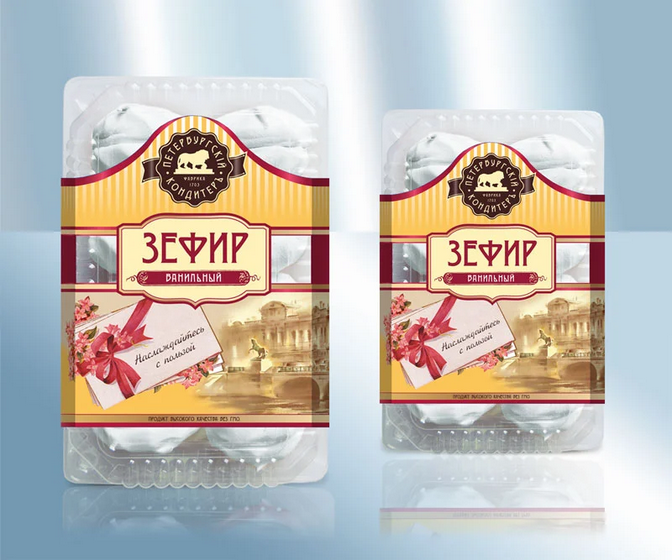 Foam confectionery with vanilla flavour, 420g/Зефир Ванильный, 420g