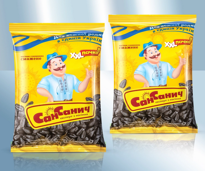 Roasted sunflower seeds, with shell, 285g/Семечки Сан Саныч, 285g