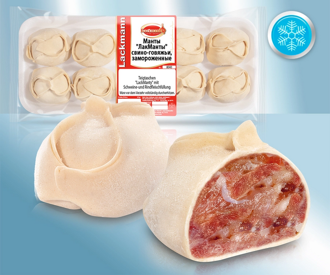 Dumplings LackManty (ground pork & beef), frozen, ~840g/Манты ЛакМанты свино-говяжьи, замороженные, ~840g