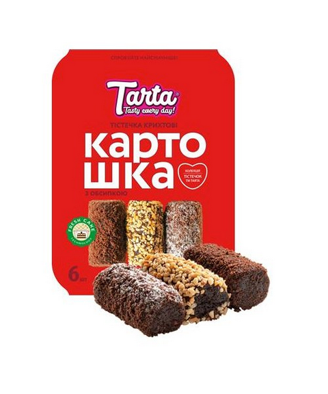 Tarta Gebaeck Kartoschka 6St. 420g TG - Пирожное Картошка с посыпкой 6шт./уп. 420г Tarta замор.