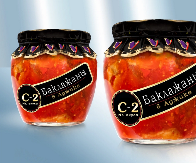 Aubergines with adzhika-sauce, slices 580ml, 530g/Баклажаны в Аджике, в шайбах 580мл, 530g