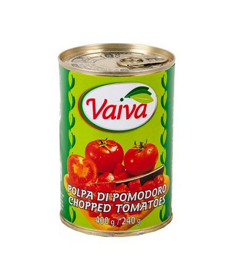 Gehackte Tomaten Vaiva 400g - Помидоры нарезаные 400гр Vaiva