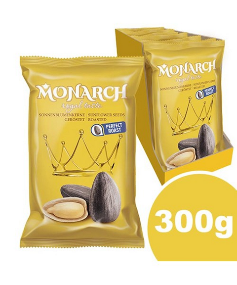 MONARCH Sonnenbl.Kerne 40+ geroestet schwarz 300g - Семечки подсолн.жар.черные 300г MOHAPX