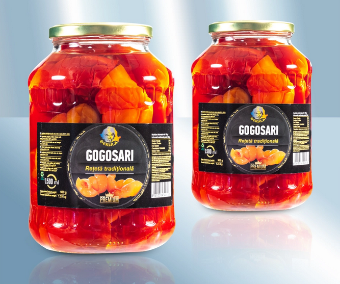 Pickled peppers, in pieces, 1350g/Перец, четвертинки, 1350g