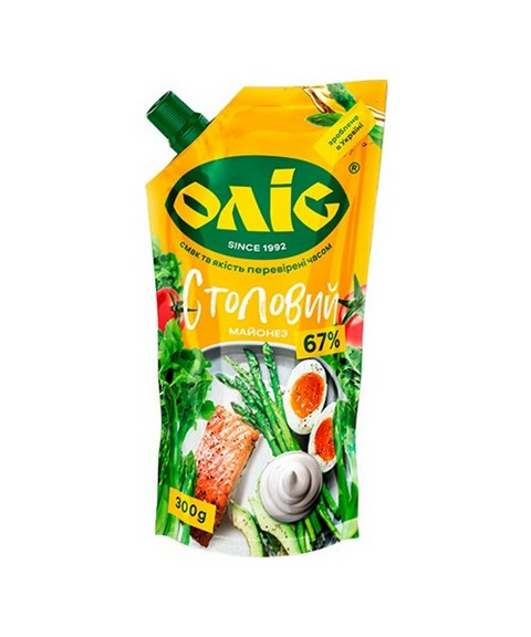 Olis Mayonnaise Stoloviy 67% 300g DP - Майонез Столовый 67% жир.300g DP Olis