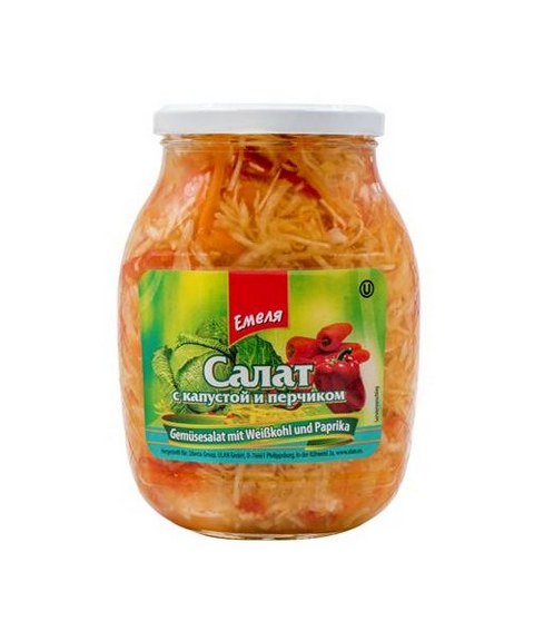 Emelja Gemuesesalat m.Weisskohl/Paprika Bochonok 900ml - Бочонок Салат с перчиком 900мл Emelja