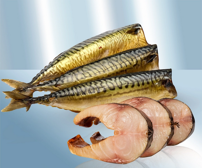 Mackerel gutted, salted, cold-smoked, ca.4000g/Скумбрия соленая, холодного копчения, потрошеная, ca.4000г 
