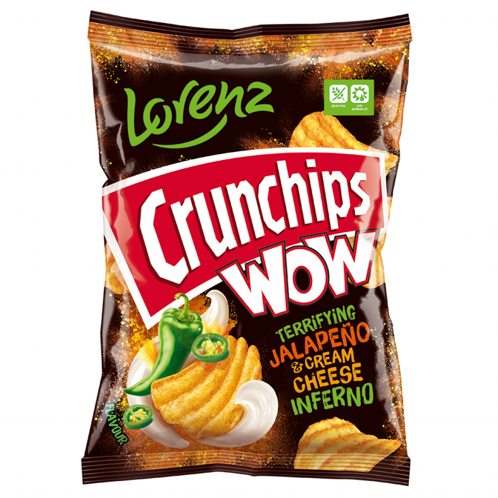 LORENZ CRUNCHIPS WOW JALAPEÑO & CREAM CHEESE 110 G