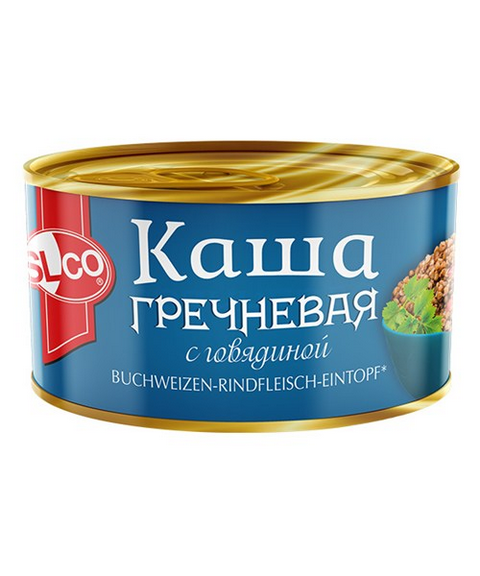 SLCO Buchweizen mit Rindfleisch 400g - Гречка с говядиной 375г SLCO