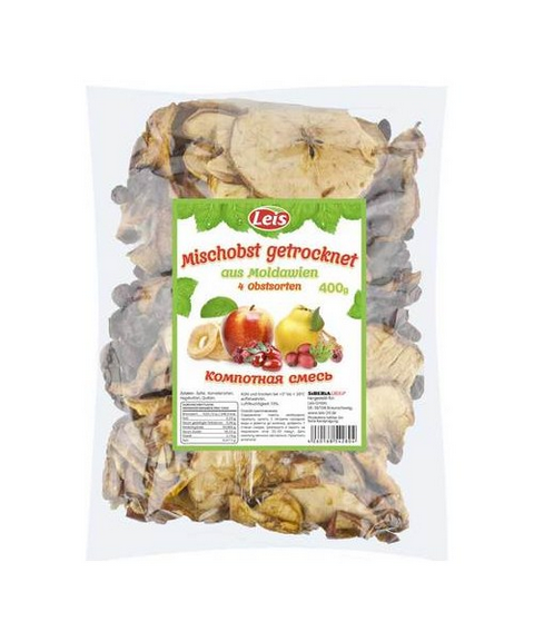 Mischobst getrocknet 4 Obstsorten Moldawien 400g Leis - Компотная смесь сушёная 4 сортов 400г Leis