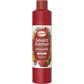 Hela Gewürz Ketchup Schaschlik pikant - 800 ml Flasche
