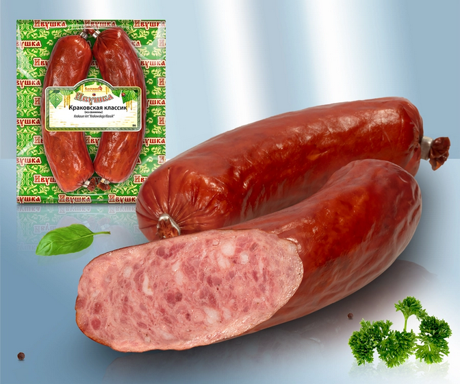 Cracow sausage Krakowskaja Classic, 400g/Краковская классик, 400g