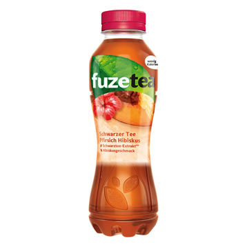 Fuze Tea Schwarzer Tee Pfirsich-Hibiskus PET - 12 x 0,40 l Flaschen